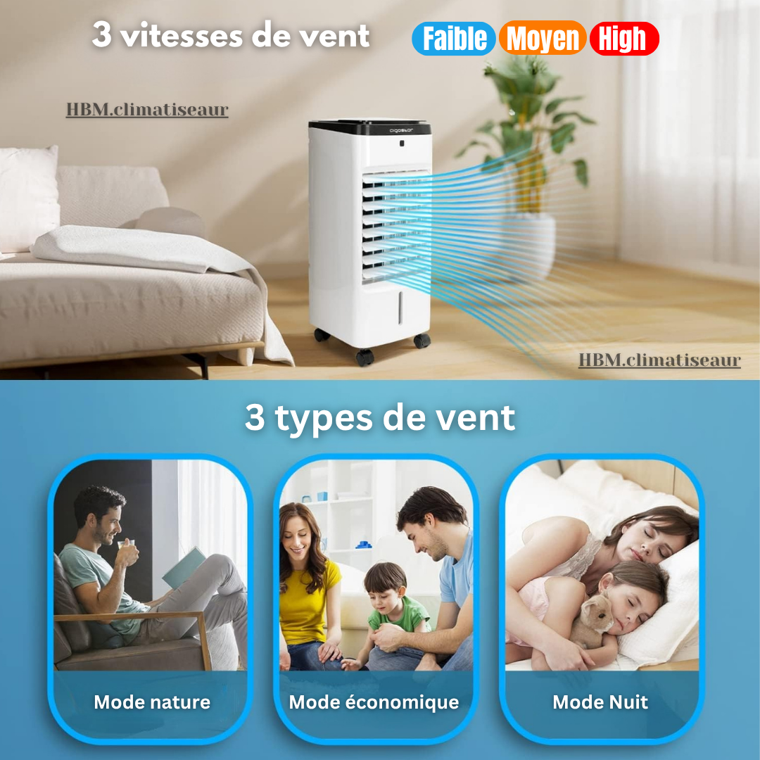 Rafraîchisseur d'air Portable Evaporatif 4L